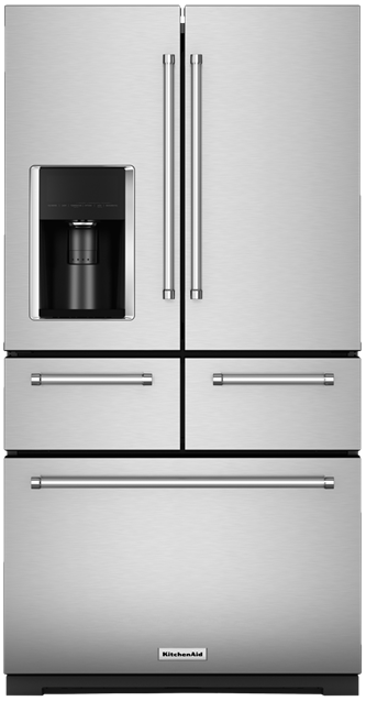 25.8 Cu. Ft. 36" Multi-Door Freestanding Refrigerator with Platinum Interior Design - Black Stainless